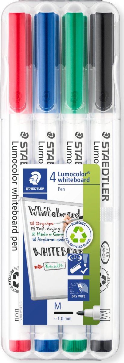 Staedtler 301 Whiteboardpenna | 4 färger