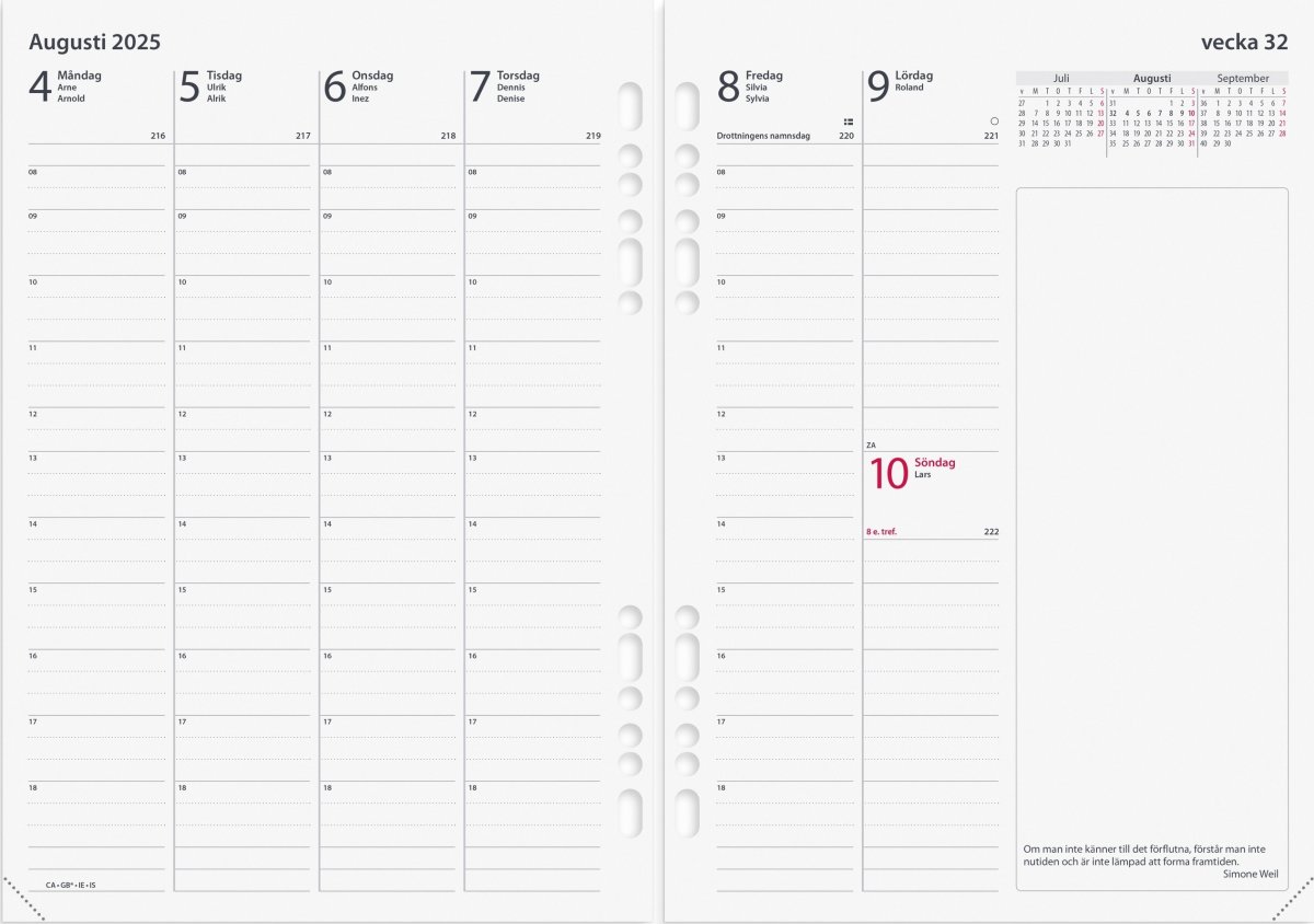 Burde 2025 Kalender grundsats Business