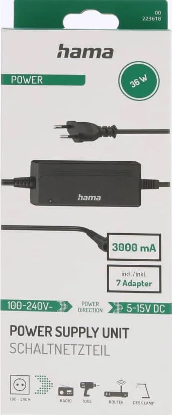 HAMA Universal strömförsörjning, 36W