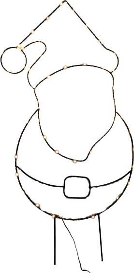 LED-jultomte, 84 cm, svart