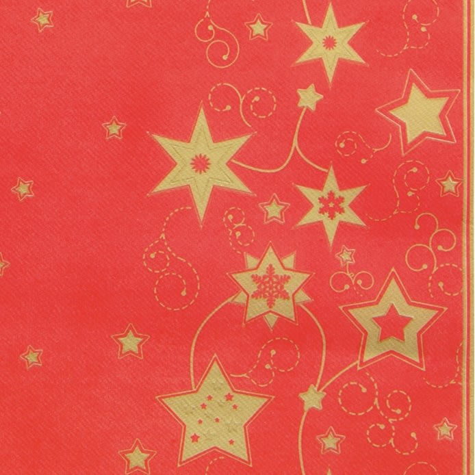 Julservett, Star Red, 33x33cm, 20 st.