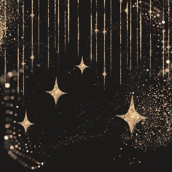 Nyårsservett, Night Sky, 33x33cm, 20 st.