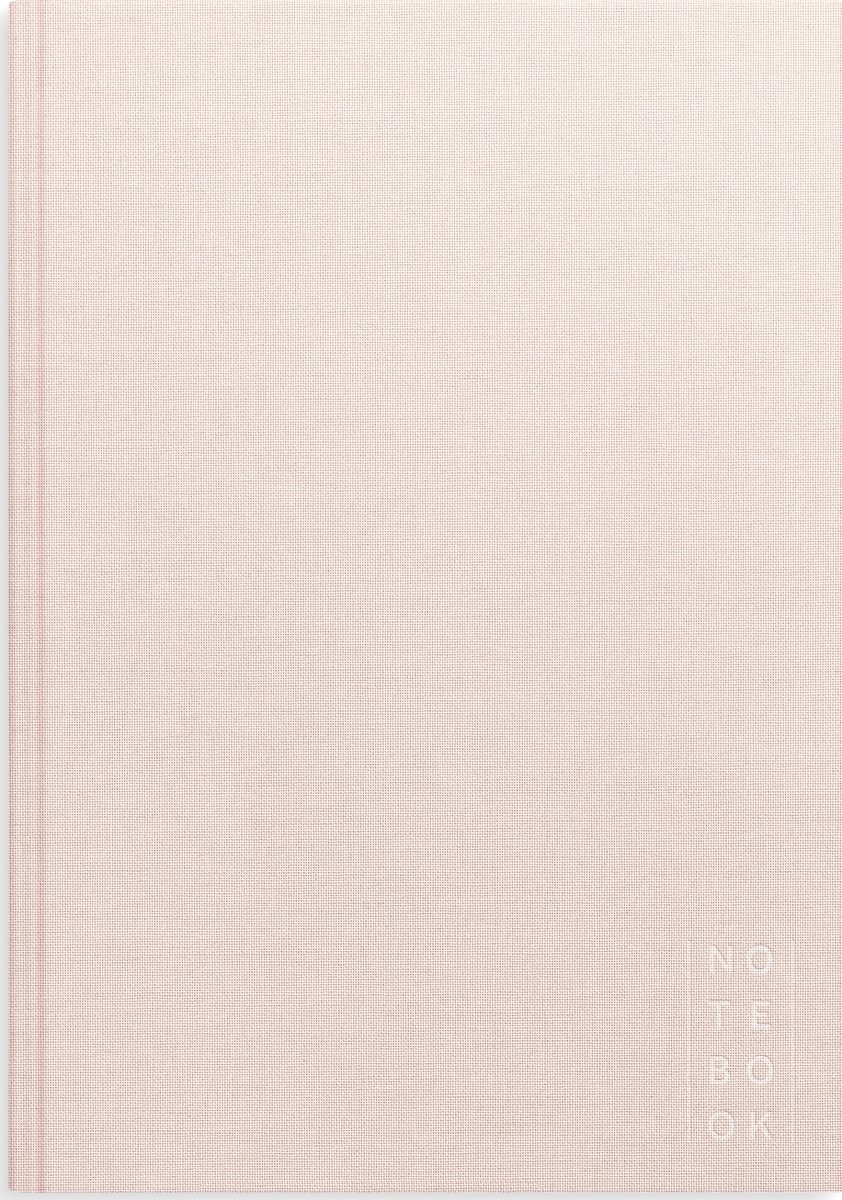 Burde Anteckningsbok | Textil | A4 | Linje | Rosa