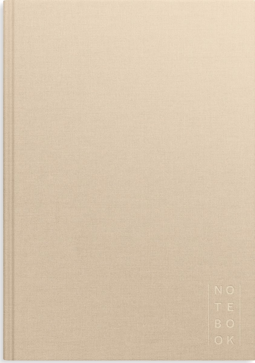 Burde Anteckningsbok | Tekstil | A4 Linj. | Beige