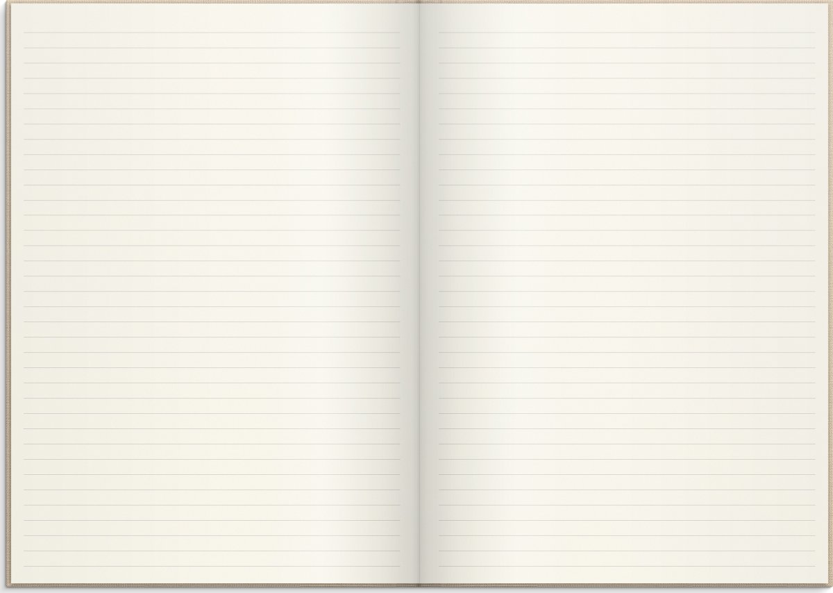 Burde Anteckningsbok | Tekstil | A4 Linj. | Beige