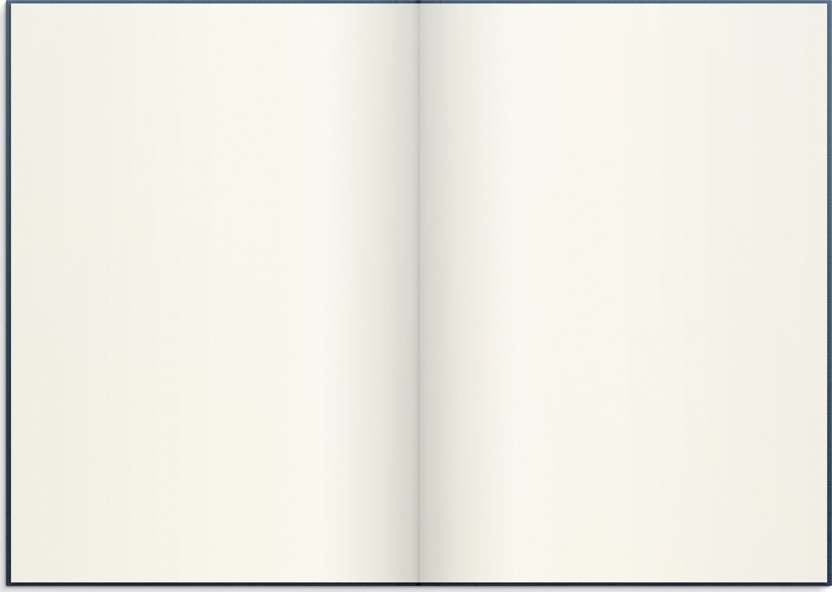 Burde Anteckningsbok | Textil | A5 Blank | Mörkblå