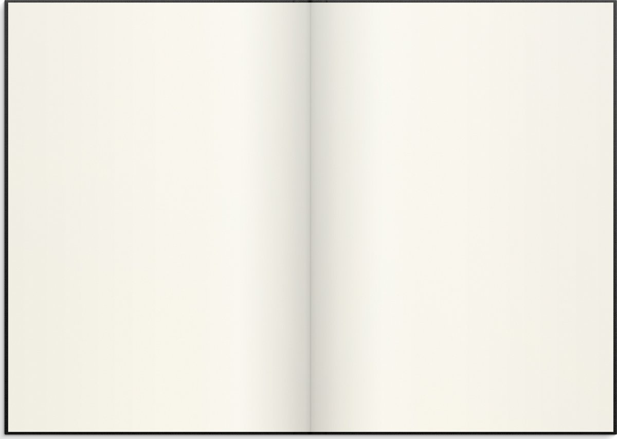 Burde Anteckningsbok | Textil | A5 | Blank | Svart