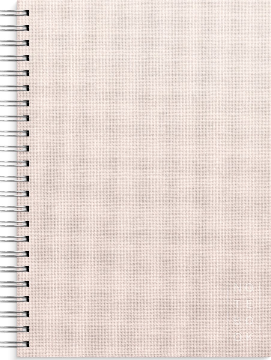 Burde Spiral Book | Textil | A4 | Line. | Rosa