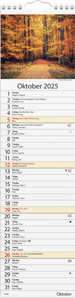 Burde 2025 Väggkalender, Lilla Hemkalendern