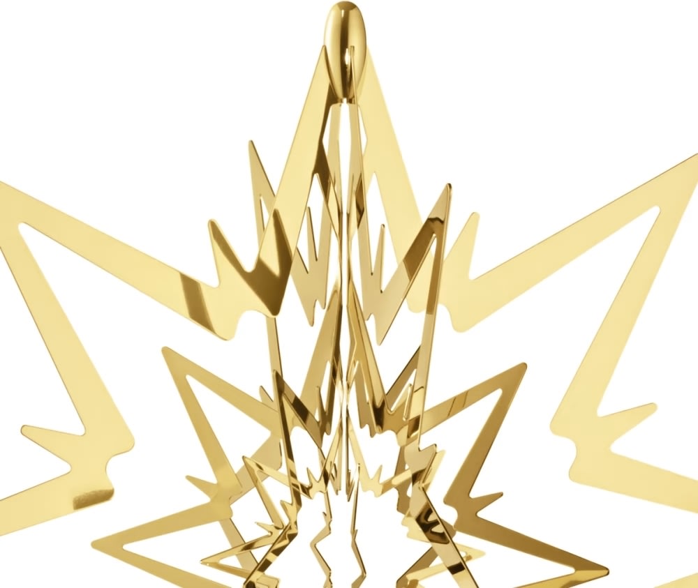 Georg Jensen Julgransstjärna, stor, guld