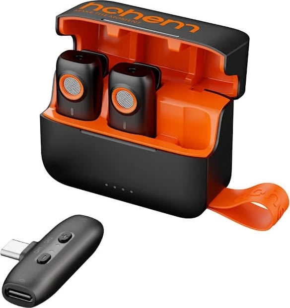 HOHEM Mikrofon MIC-01 2TX 1RX Laddfodral USB-C