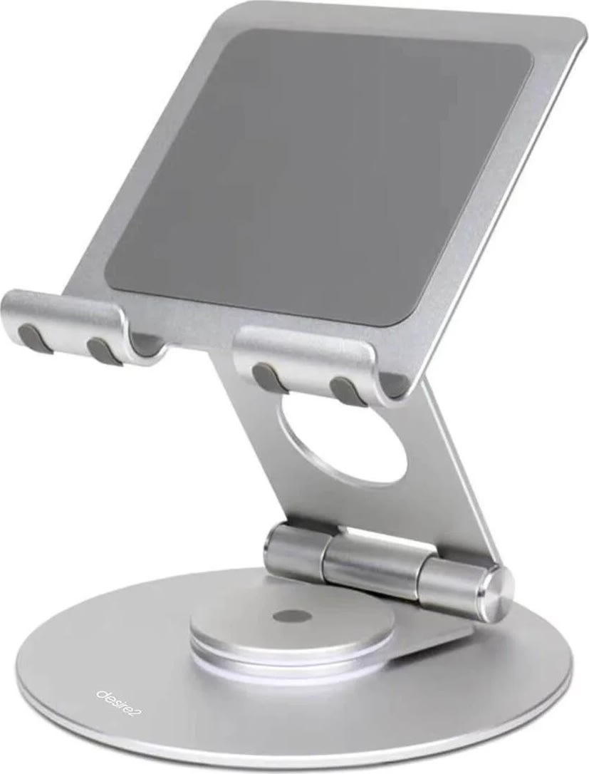 DESIRE2 Stativ Surfplatta Dual Pivot 360, Silver