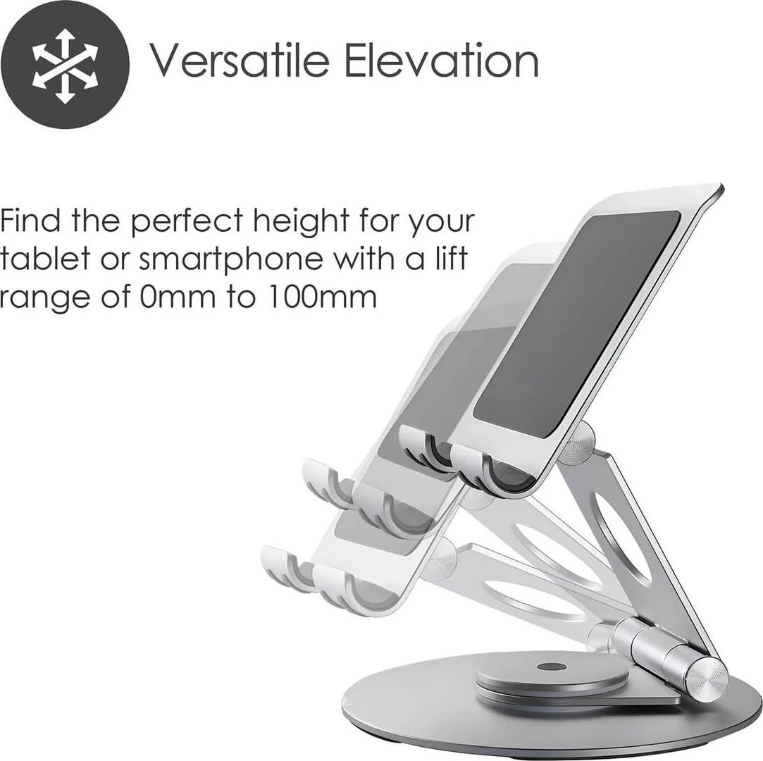 DESIRE2 Stativ Surfplatta Dual Pivot 360, Silver