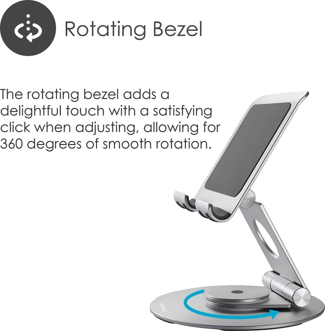 DESIRE2 Stativ Surfplatta Dual Pivot 360, Silver