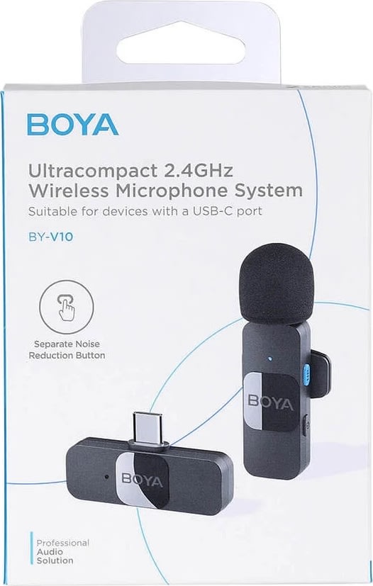 BOYA Trådlös mikrofon x1 BY-V10 Mini 3,5 mm USB-C
