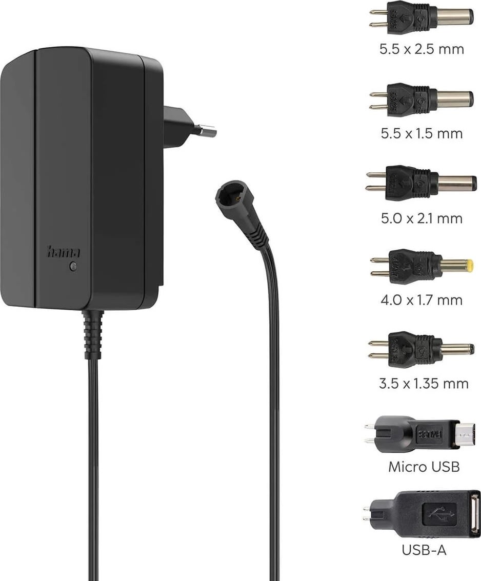 HAMA Universal 27W nätaggregat, svart