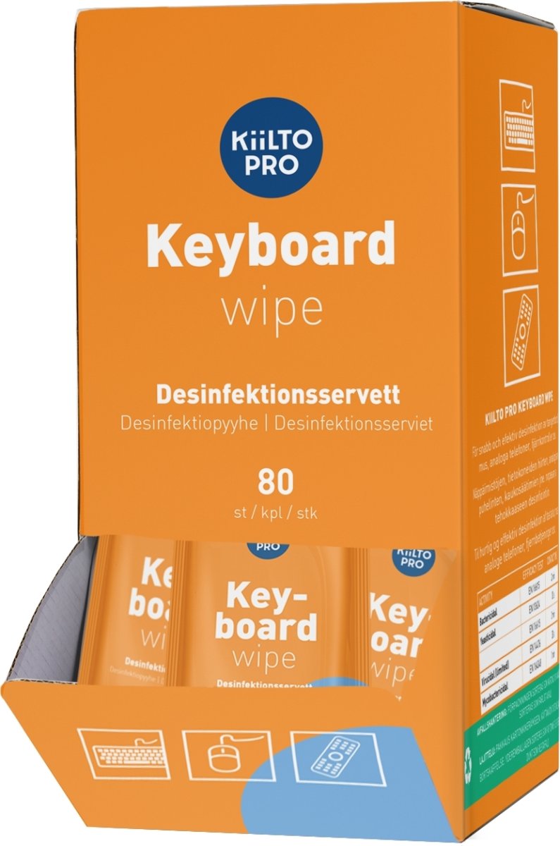 Killto Pro Keyboard Wipes 62% | 80 wipes