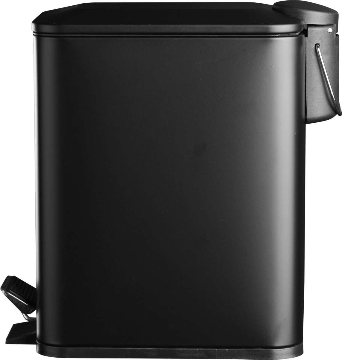 Pedalhylla softclose 5 L, smal rektangulär, svart
