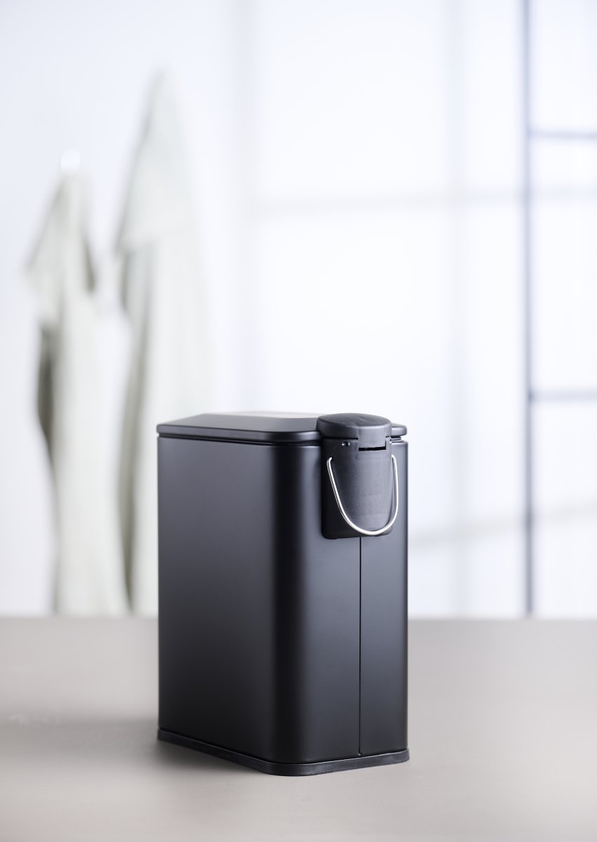 Pedalhylla softclose 5 L, smal rektangulär, svart