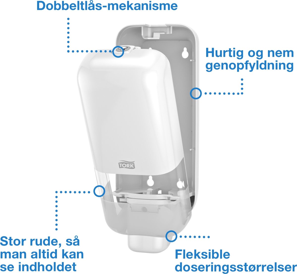 Tork S4 dispenser, vit