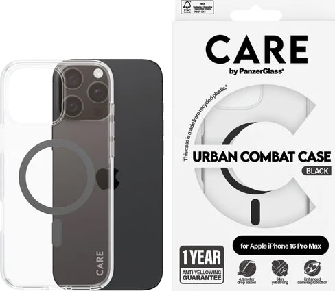 PanzerGlass fodral iPhone 16 pro max, transparent