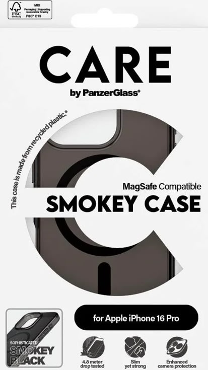 PanzerGlass magsafe cover iPhone 16 pro, svart