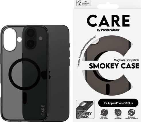 PanzerGlass magsafe cover iPhone 16 plus, svart
