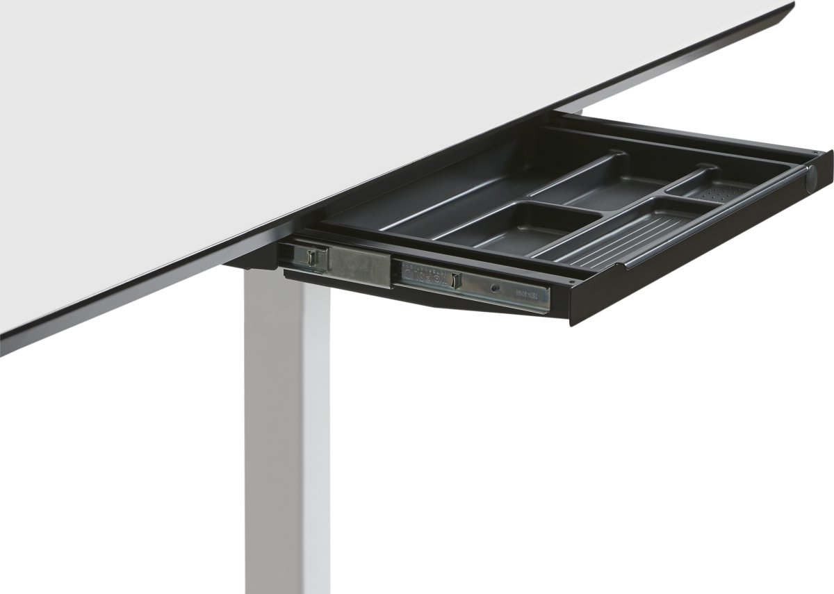 Slim Tray liten utdragbar låda i vitt