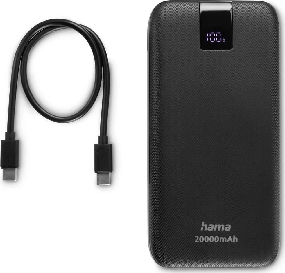 HAMA Powerbank PD 20000mAh, svart