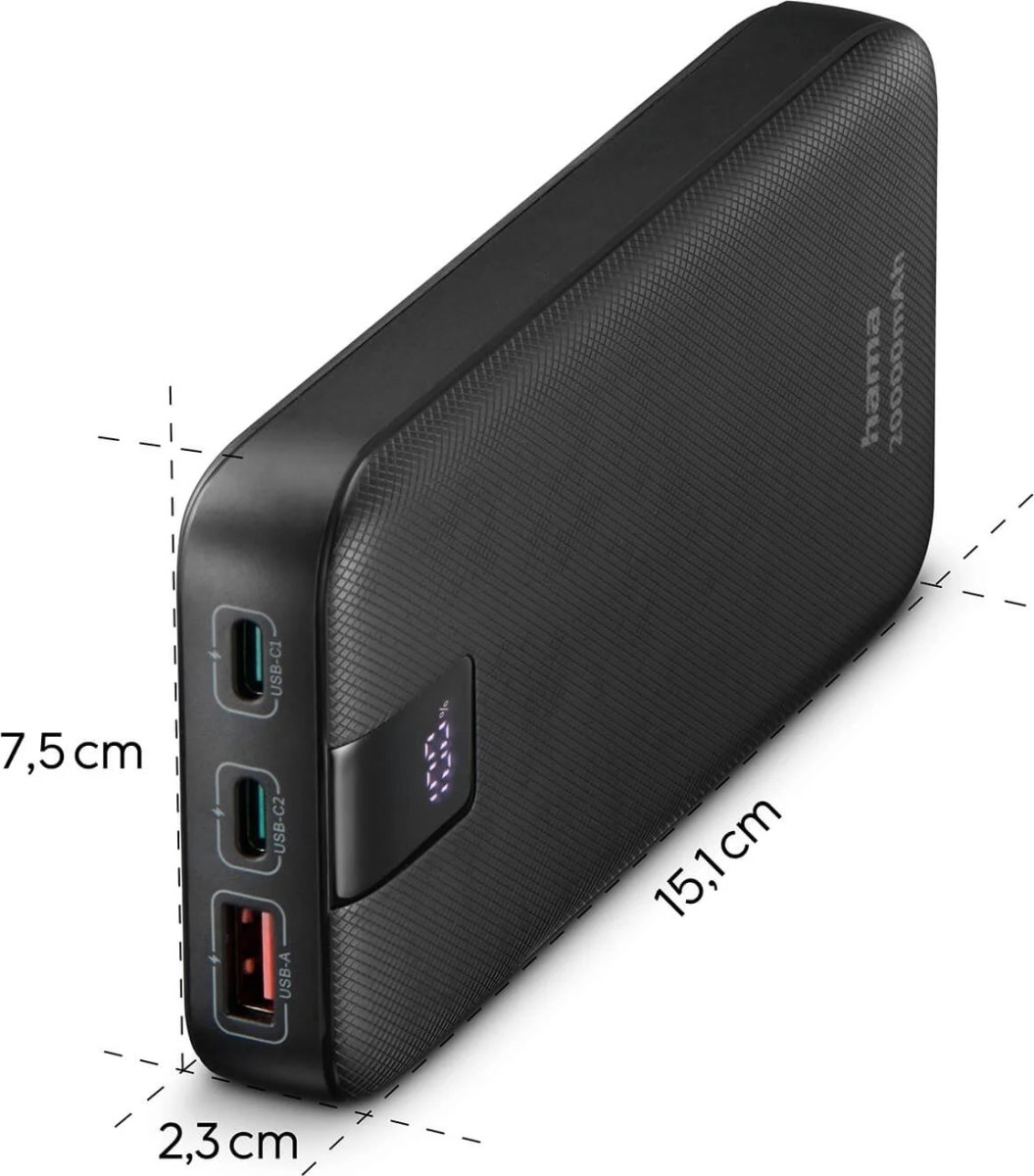 HAMA Powerbank PD 20000mAh, svart