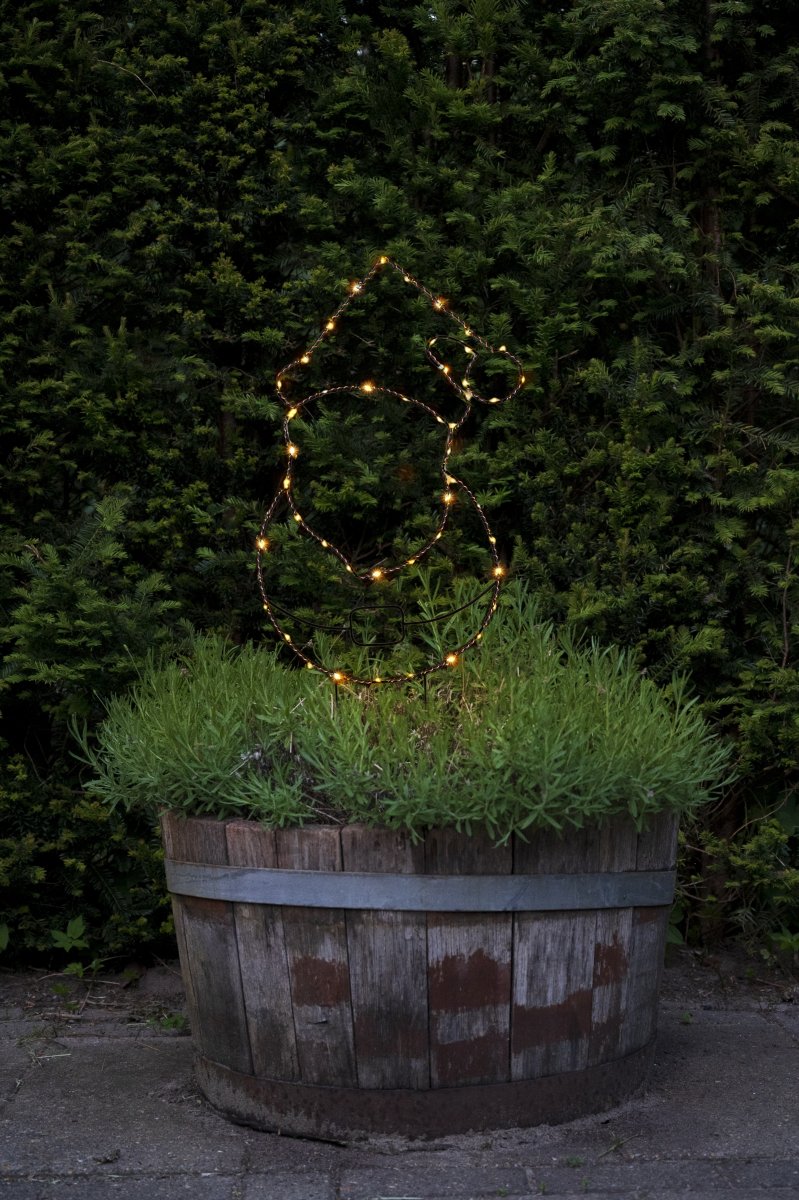 LED-jultomte, 84 cm, svart