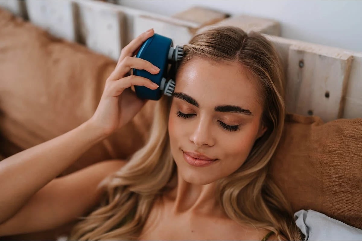 Medivon skalpmassageapparat, blå