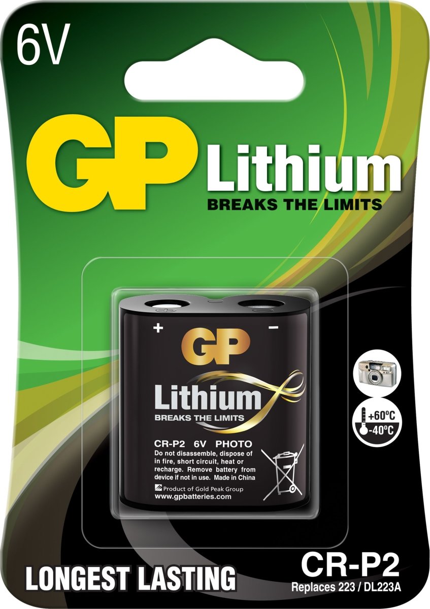 GP CR-P2 litiumbatteri, 1 st.