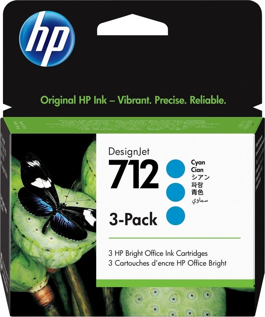 HP 712 bläckpatron 29ml, Cyan