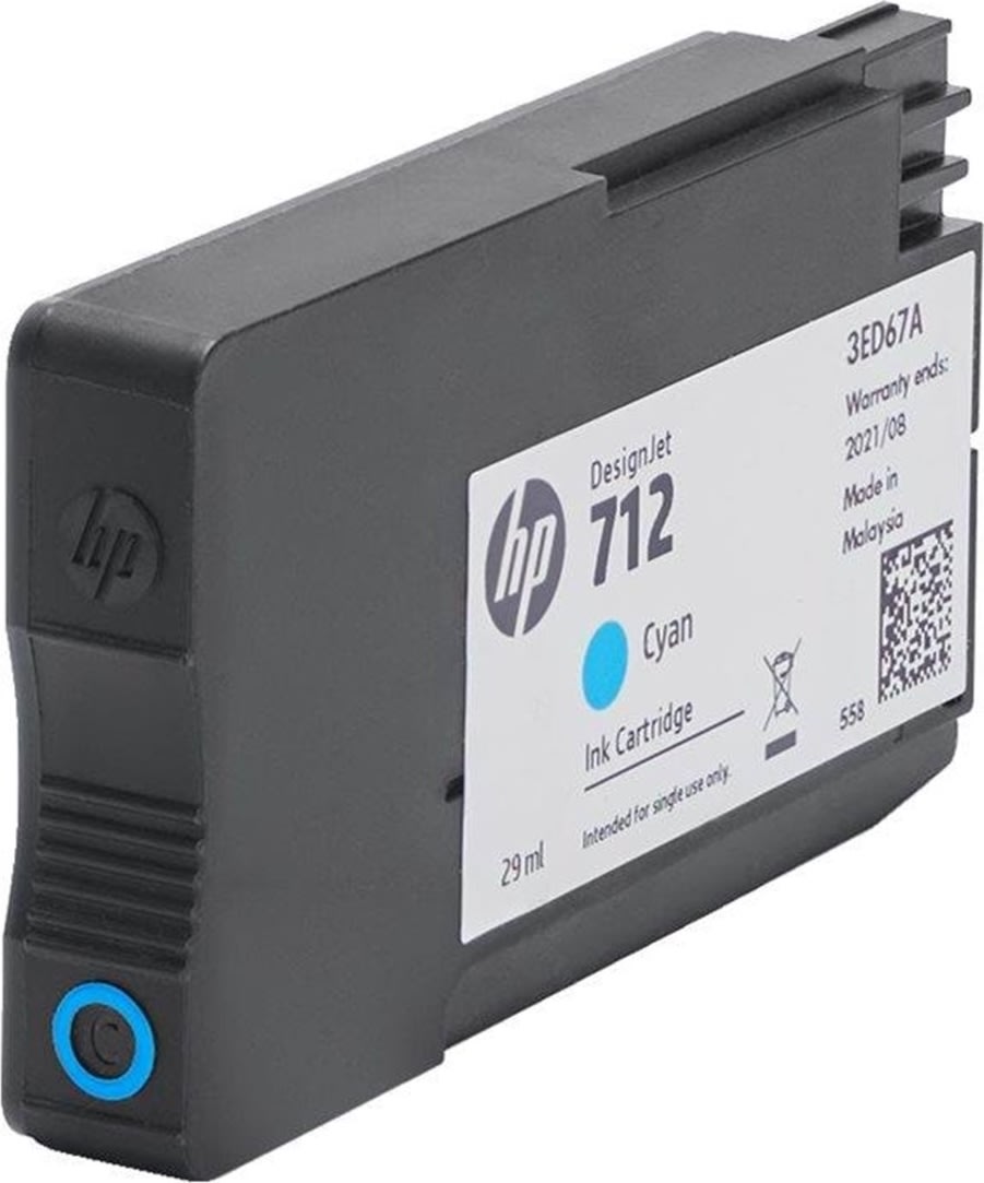 HP 712 bläckpatron 29ml, Cyan