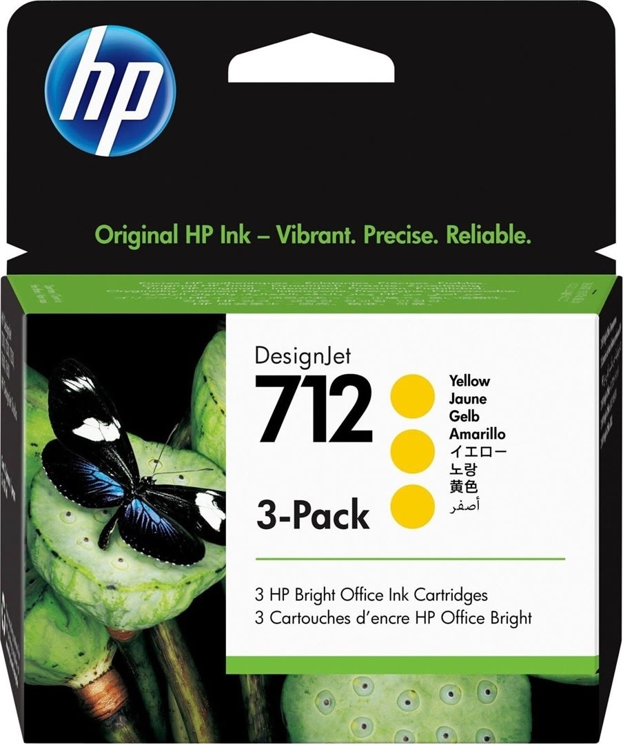 HP 712 bläckpatron 29ml, gul