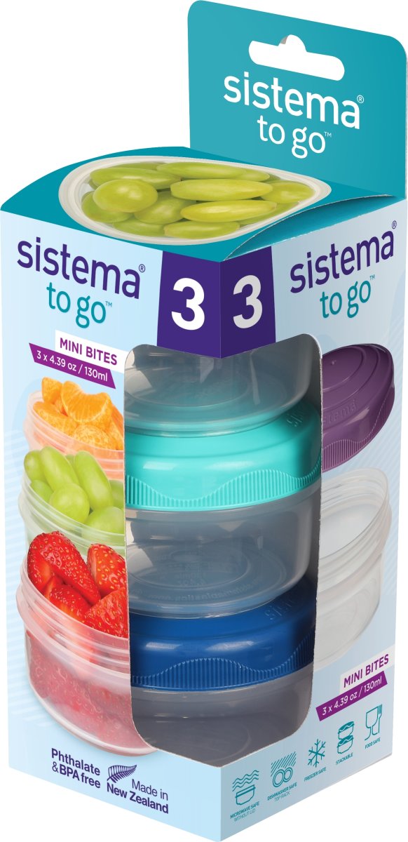 Sistema Mini Bites To Go, 3 st, 130 ml.
