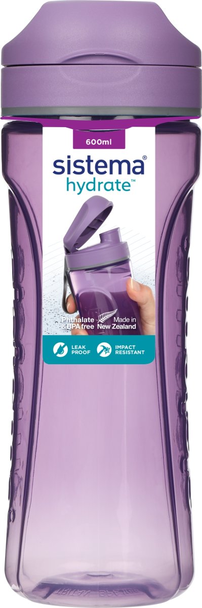 Sistema Tritan Swift vattenflaska, 600ml, lila