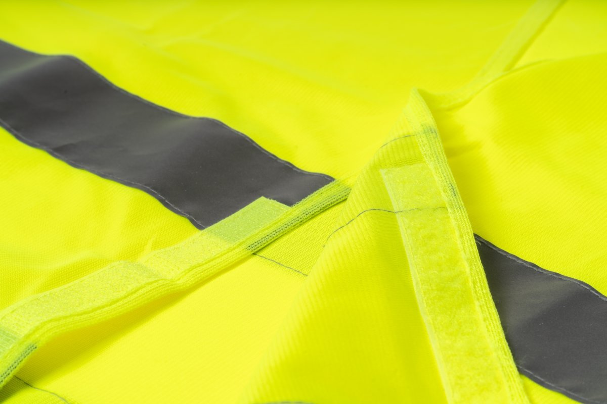 Reflexväst med kardborreknäppning, gul, storlek XL