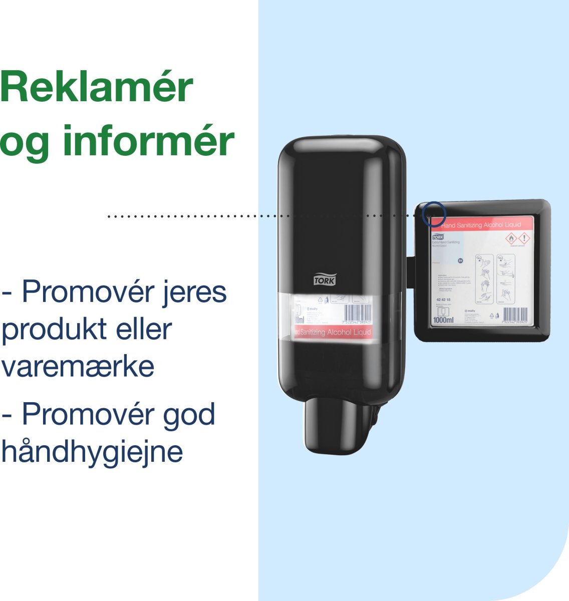 Tork Informationsskylt för handdispenser, svart
