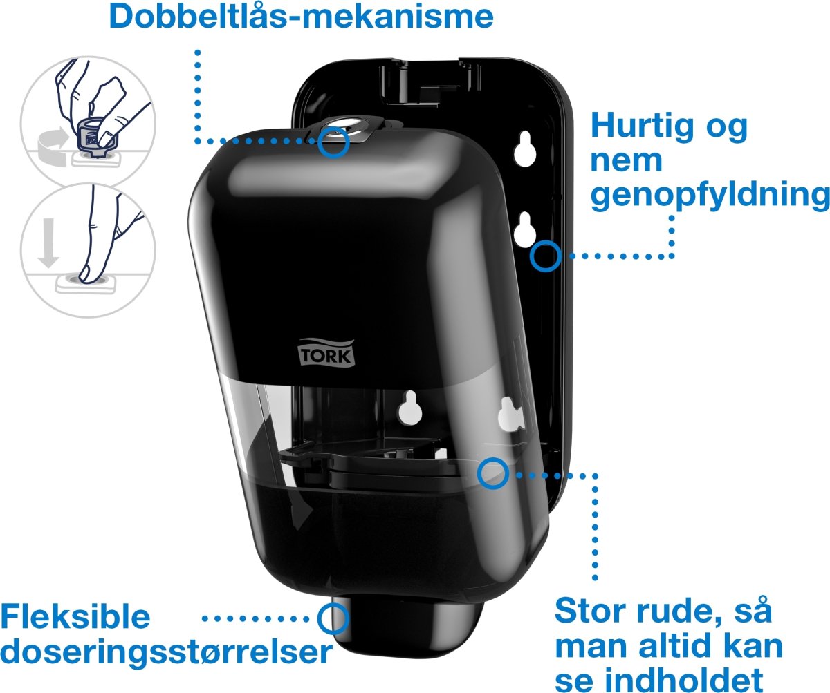 Tork S5 minidispenser, svart