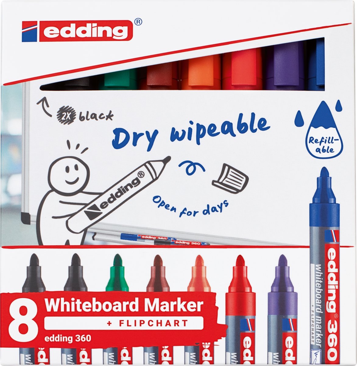 Whiteboardpenna Edding 360 7 färger