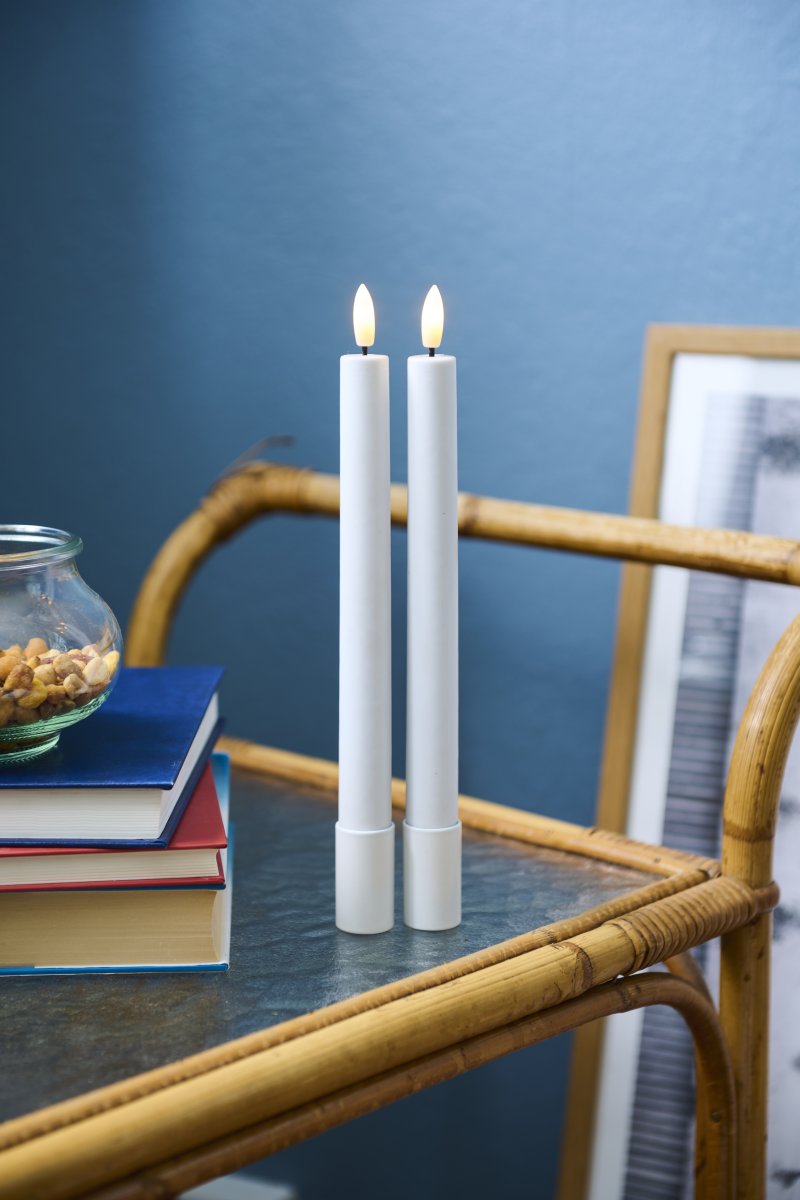 Sille Tall LED Ljus, H25 cm, Vit