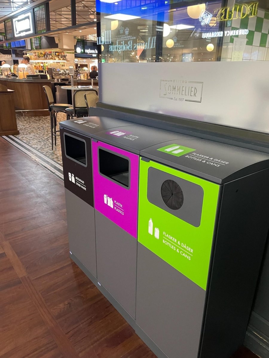 Bica 623 Papperskorg 90 L, 2 x öppet inkast