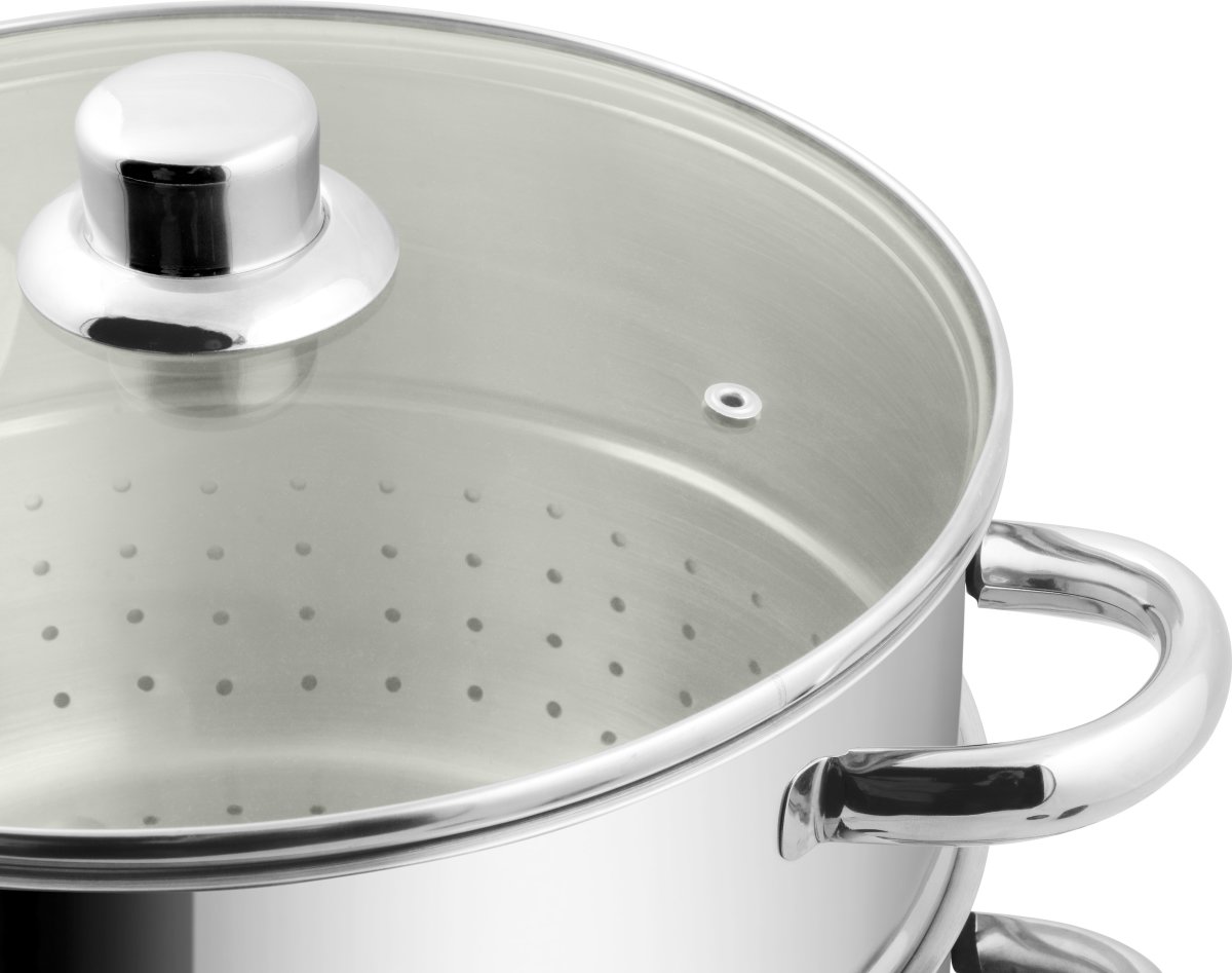 Saftkokare med lock, rostfritt stål, 8L