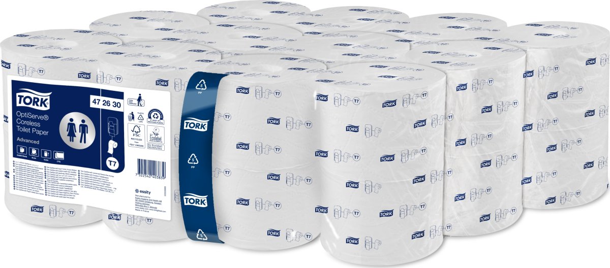 Tork T7 Advanced toalettpapper u/hylse 2 lag 24 rl