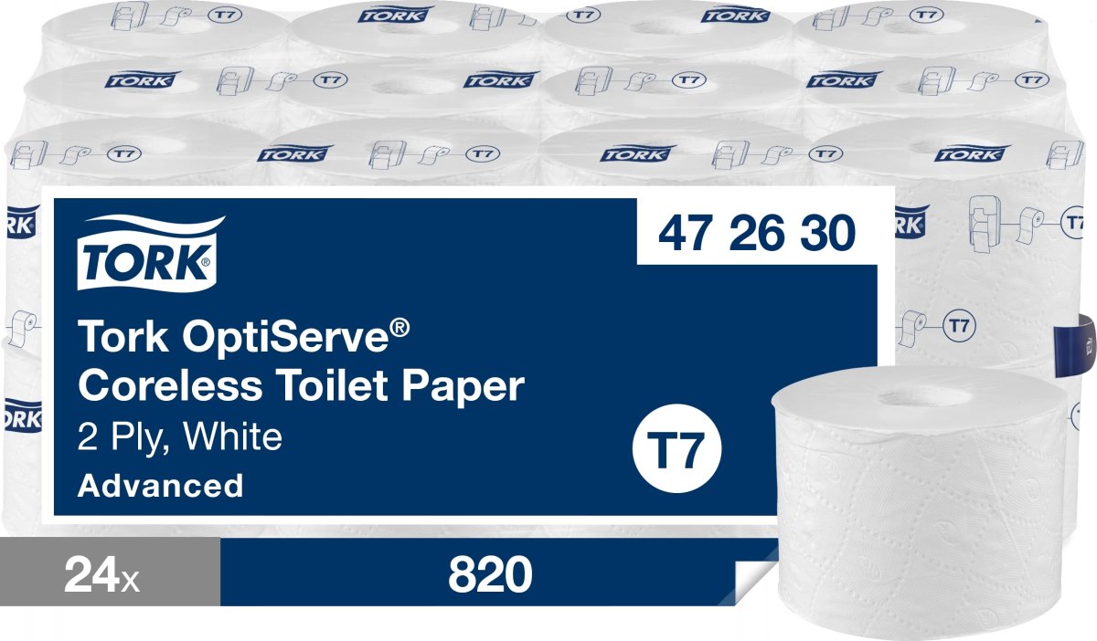 Tork T7 Advanced toalettpapper u/hylse 2 lag 24 rl