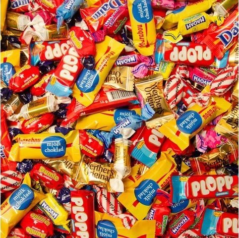 Presentask, Julstrumpa med godis, 1300 g