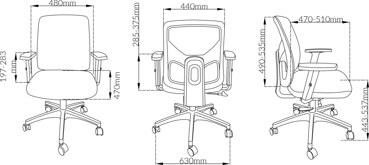 SUN-FLEX® Officechair mesh, svart