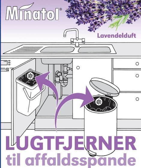Luktborttagare för papperskorgar, lavendel